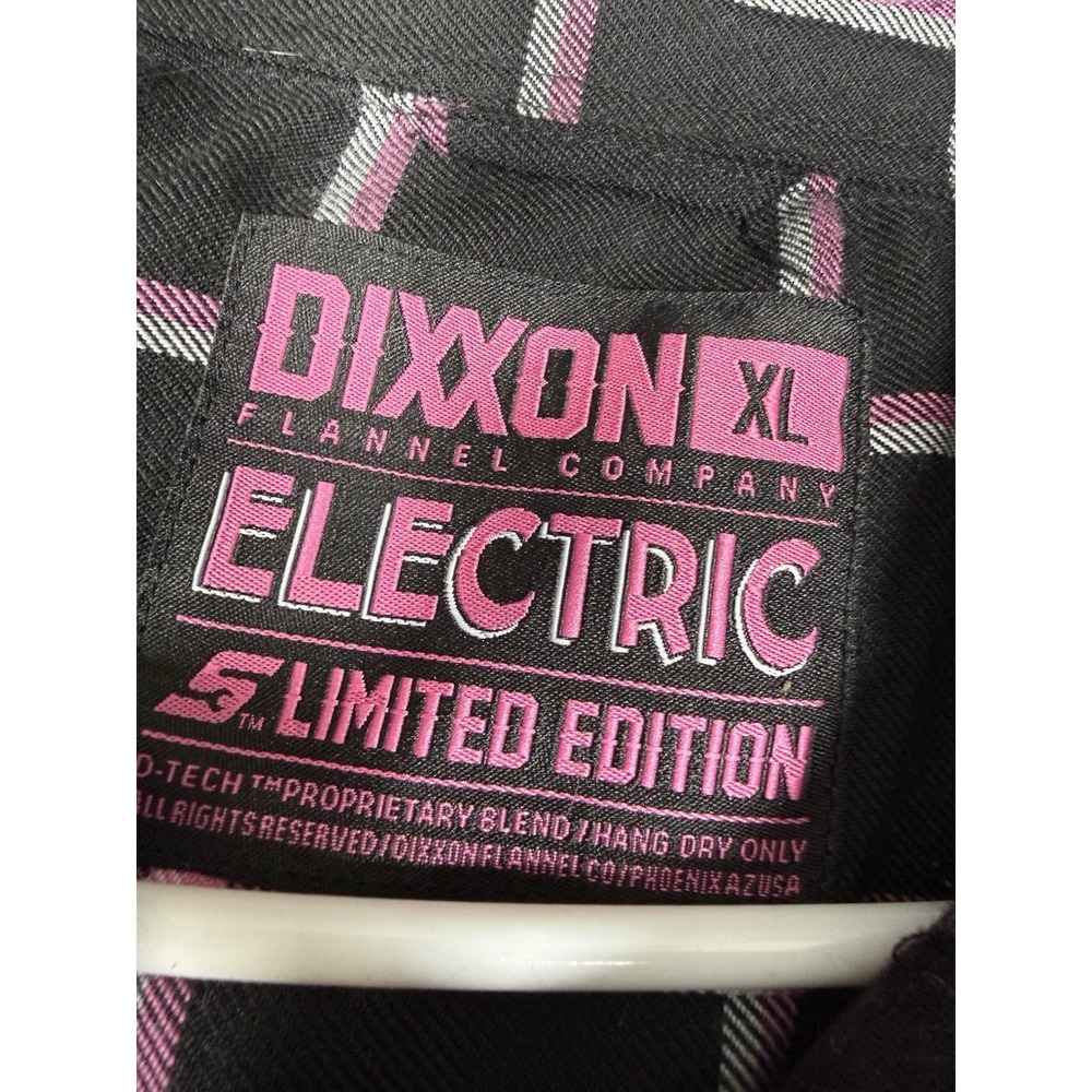 Dixxon Electric Snap-On Breast Cancer Awareness Flannel Shirt Limited Edition XL - Picture 3 of 9